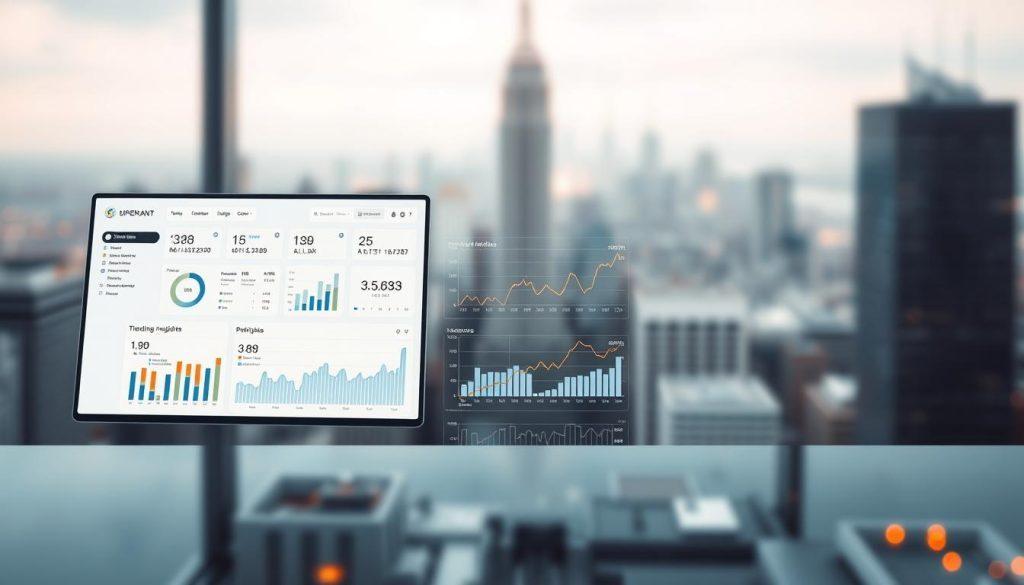 A detailed data visualization depicting the results of a search engine optimization (SEO) experiment. The foreground shows a sleek, intuitive dashboard with performance metrics, trending insights, and A/B test results presented in a clean, minimalist style. The middle ground features a series of line graphs, bar charts, and scatter plots illustrating SEO KPIs over time, highlighting the impact of various optimization strategies. The background is a soft, blurred cityscape, evoking a sense of the digital landscape in which the experiment was conducted. The overall mood is one of analytical rigor, data-driven decision making, and the pursuit of digital growth. Lighting is balanced, with a subtle focus on the data visualization elements. The camera angle provides an immersive, three-quarter view, drawing the viewer into the heart of the SEO experimentation process.