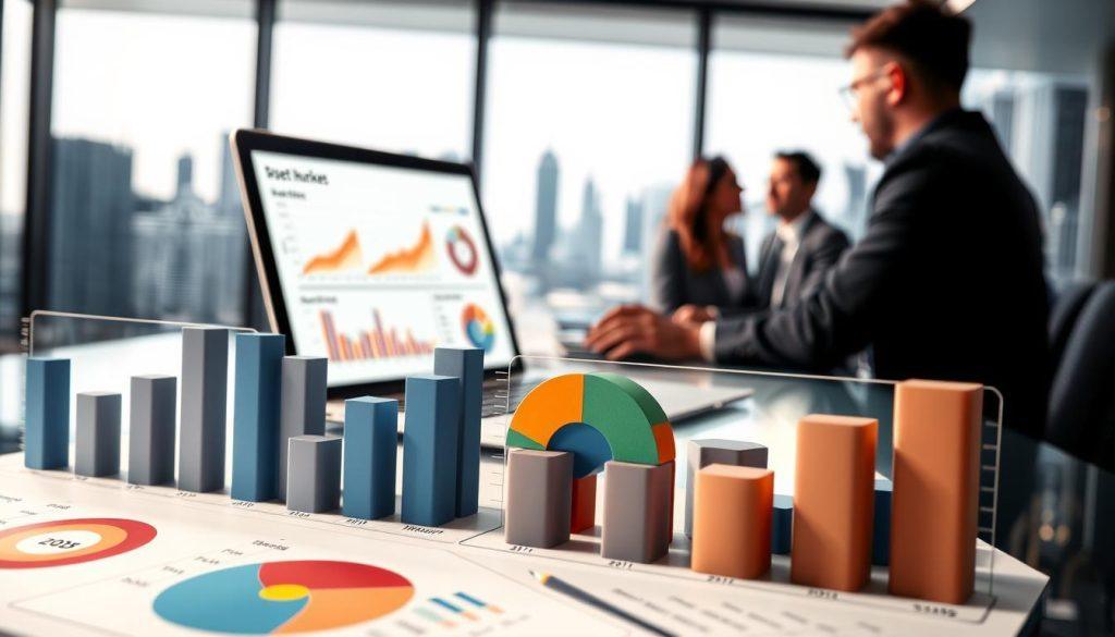 A detailed and professional market analysis chart for the 2026 Shopee profit-sharing landscape. In the foreground, include bar graphs and pie charts showcasing various statistics such as market share distribution, growth trends, and niche opportunities. The middle layer should depict a digital workspace with a laptop displaying analytics software and business professionals in smart attire engaged in discussions. The background highlights a stylized city skyline representing economic vibrancy. The lighting is bright and focused on the charts, creating a clear and analytical atmosphere, with a slight depth of field effect to emphasize the data. The overall mood is dynamic and forward-looking, capturing the essence of market analysis and strategic planning in a saturated environment. A detailed and professional market analysis chart for the 2026 Shopee profit-sharing landscape. In the foreground, include bar graphs and pie charts showcasing various statistics such as market share distribution, growth trends, and niche opportunities. The middle layer should depict a digital workspace with a laptop displaying analytics software and business professionals in smart attire engaged in discussions. The background highlights a stylized city skyline representing economic vibrancy. The lighting is bright and focused on the charts, creating a clear and analytical atmosphere, with a slight depth of field effect to emphasize the data. The overall mood is dynamic and forward-looking, capturing the essence of market analysis and strategic planning in a saturated environment.