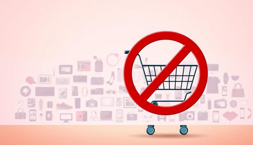 A informative illustration showcasing the concept of "non-revenue share products." In the foreground, depict a visually striking graphic symbolizing products with a clear prohibition sign, such as a shopping cart with a red cross superimposed. In the middle ground, create a diverse array of product icons, such as electronics, clothing, and accessories, all with a faded overlay to signify their ineligibility for revenue sharing. The background should be a subtle gradient of soft colors, conveying a professional yet neutral atmosphere. Use soft lighting to enhance clarity and focus on the central graphic. The overall mood should be informative and engaging, aimed at educating viewers about the subject matter without any text or distractions. A informative illustration showcasing the concept of "non-revenue share products." In the foreground, depict a visually striking graphic symbolizing products with a clear prohibition sign, such as a shopping cart with a red cross superimposed. In the middle ground, create a diverse array of product icons, such as electronics, clothing, and accessories, all with a faded overlay to signify their ineligibility for revenue sharing. The background should be a subtle gradient of soft colors, conveying a professional yet neutral atmosphere. Use soft lighting to enhance clarity and focus on the central graphic. The overall mood should be informative and engaging, aimed at educating viewers about the subject matter without any text or distractions.
